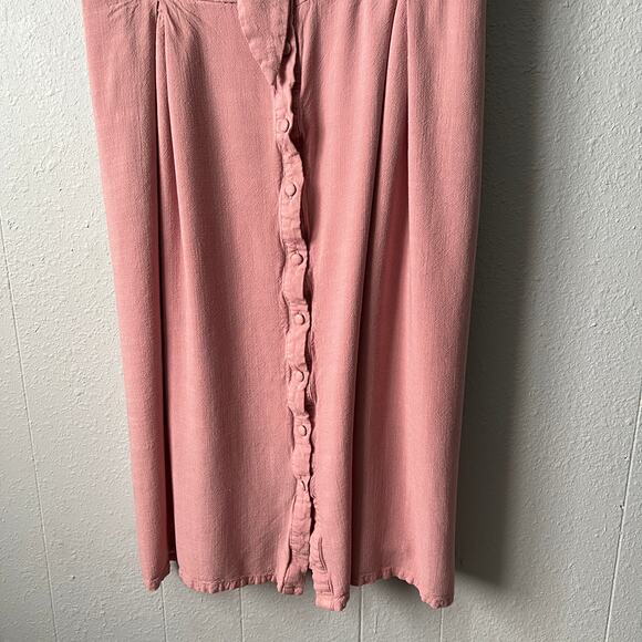 Button Front Midi Dress Womens 2X Smocked Fairy Cottagecore Soft Girl Romantic - Picture 4 of 15